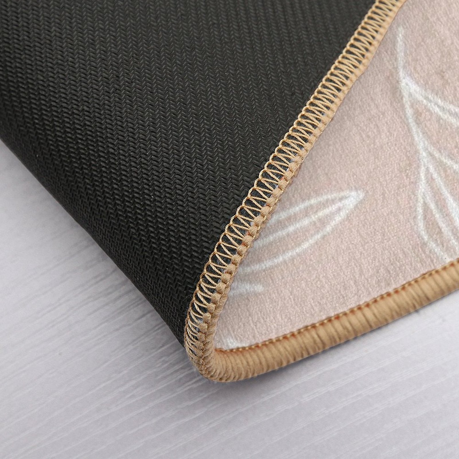 Pattern Design With Leaf Brach Drawing  Slip-Resistant Bath Mat