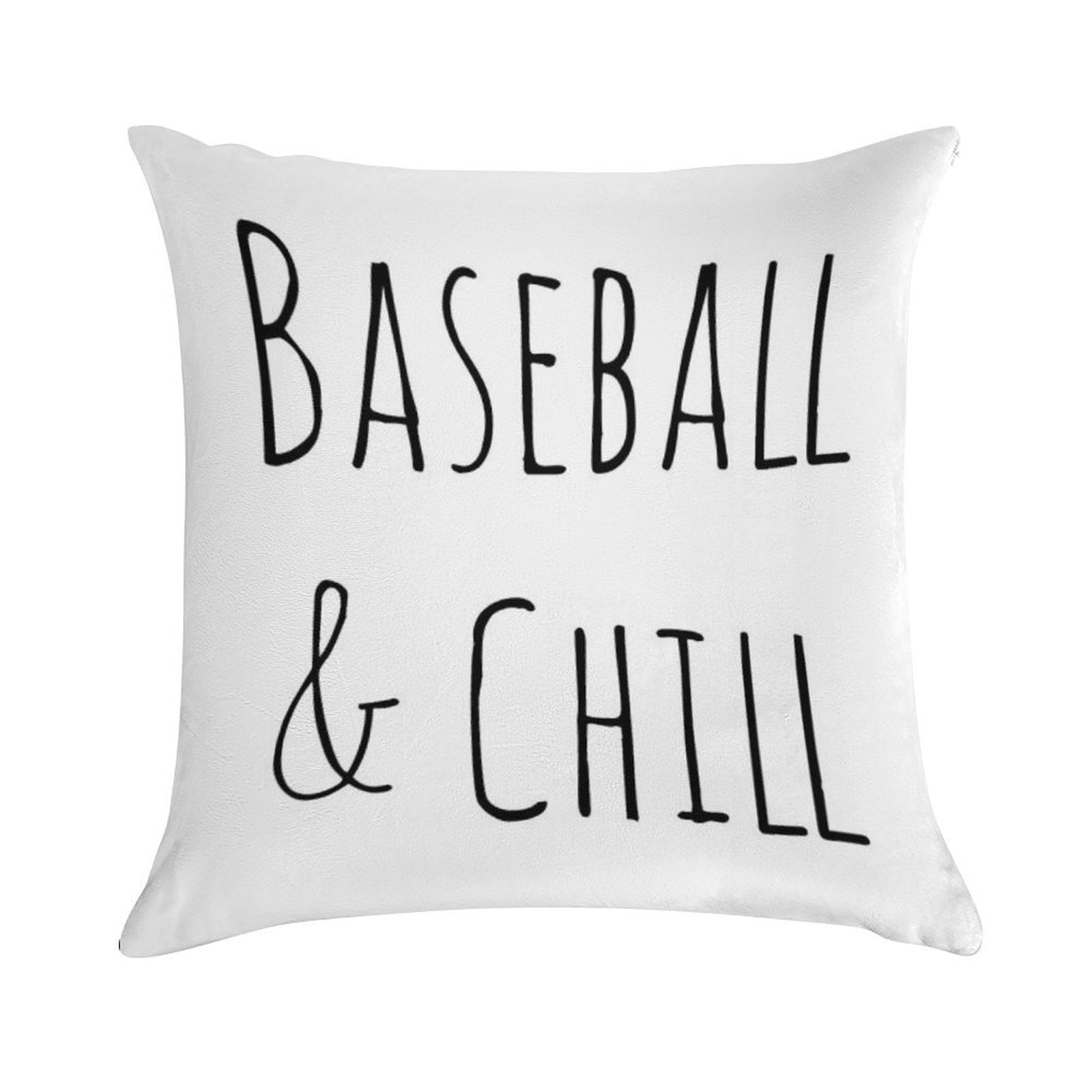 Baseball And Chill Soft Gift Ready Throw Pillow