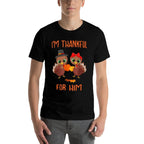 Thankful for Him Matching Thanksgiving Couple From Wife  Gf  Eco-friendly Material T-Shirt