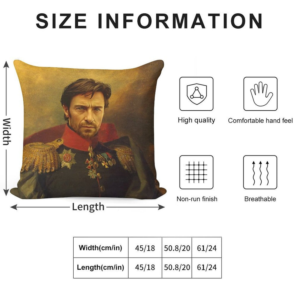 Hugh Jackman - Replaceface Soft Easy Maintenance Throw Pillow
