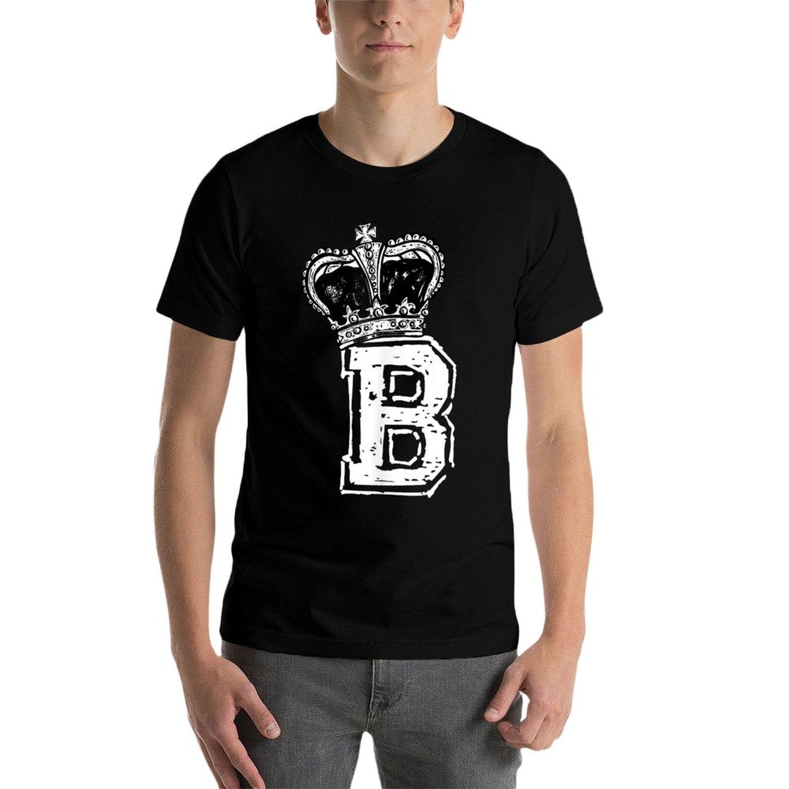 Queen B - Letter B And Crown (Bee)  Oversized Silhouette T-Shirt