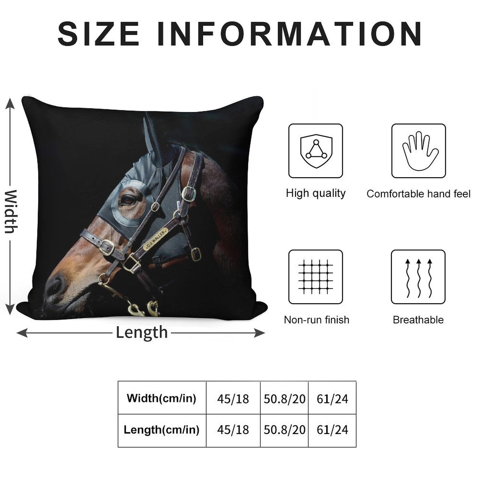 Winx - Racehorse Soft Hidden Zipper Throw Pillow