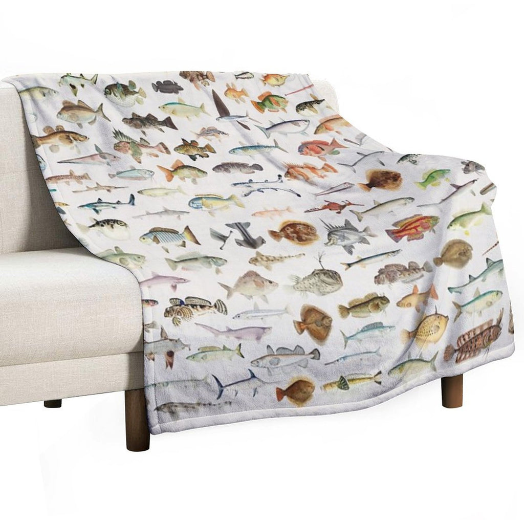Fish Chart Comfort Throw Blanket