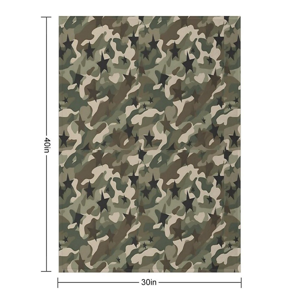 Camo Stars Blend Canvas 2 Multi-functional Throw Blanket