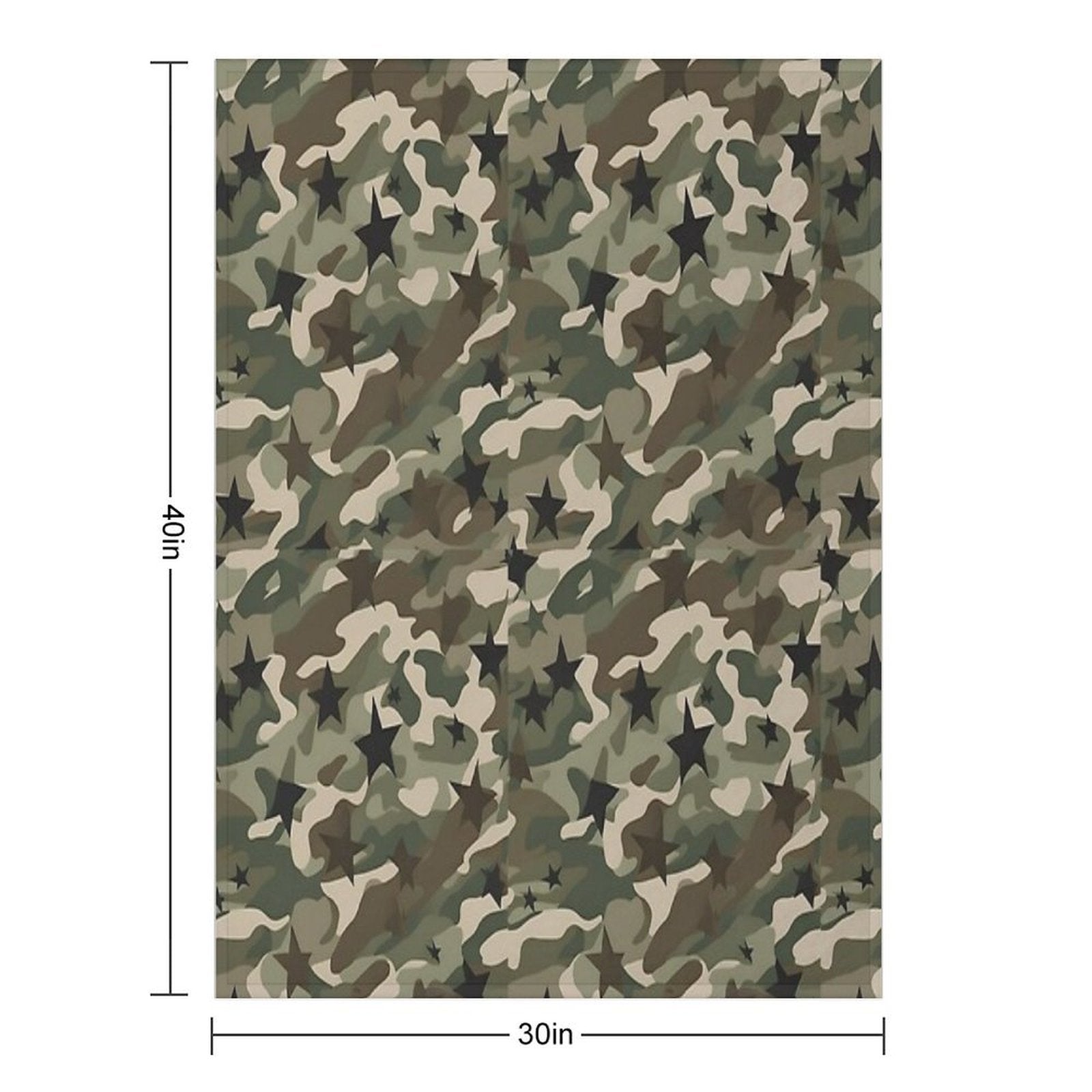Camo Stars Blend Canvas 2 Multi-functional Throw Blanket