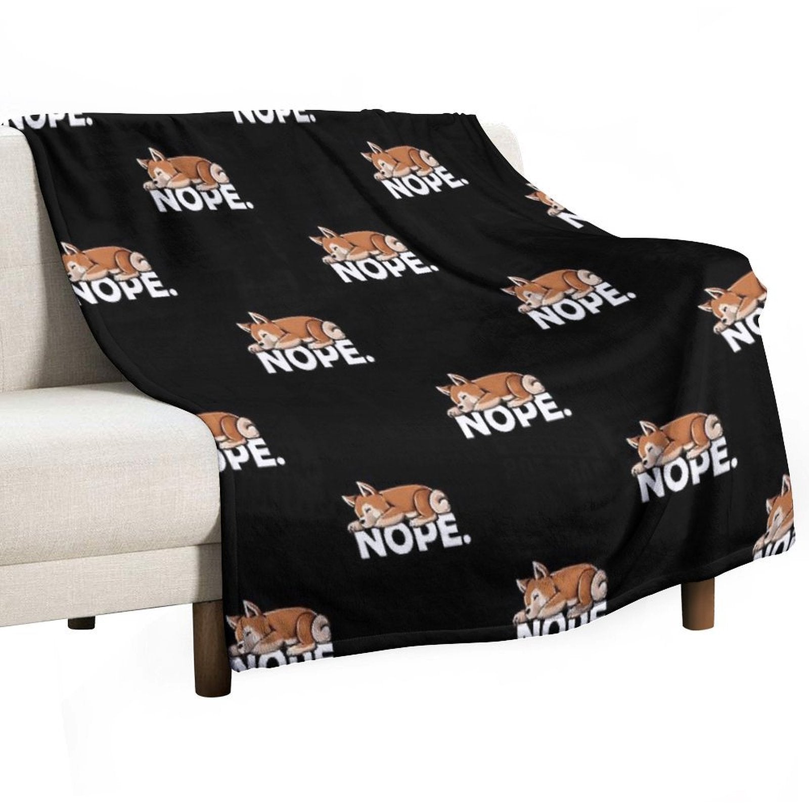 Shiba Inu Velvety-soft Throw Blanket