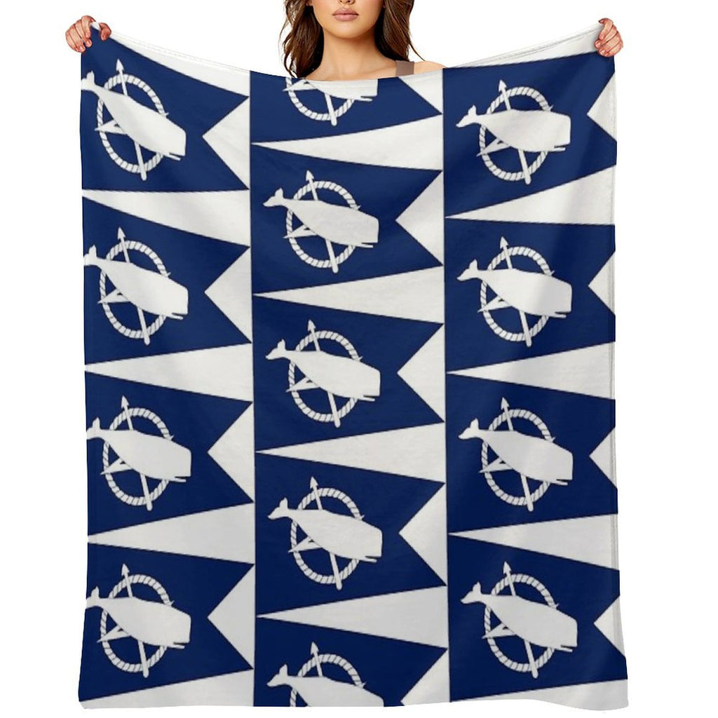 Flag of Nantucket, Massachusetts Plush Throw Blanket