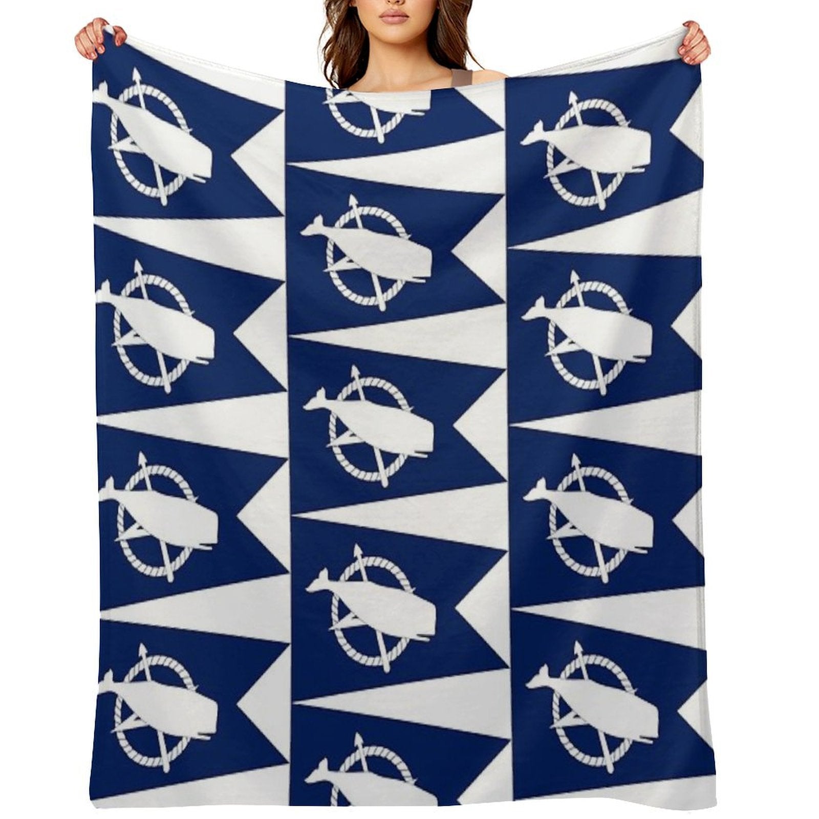 Flag of Nantucket, Massachusetts Plush Throw Blanket