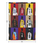 LeBron James Grid Sustainable Throw Blanket