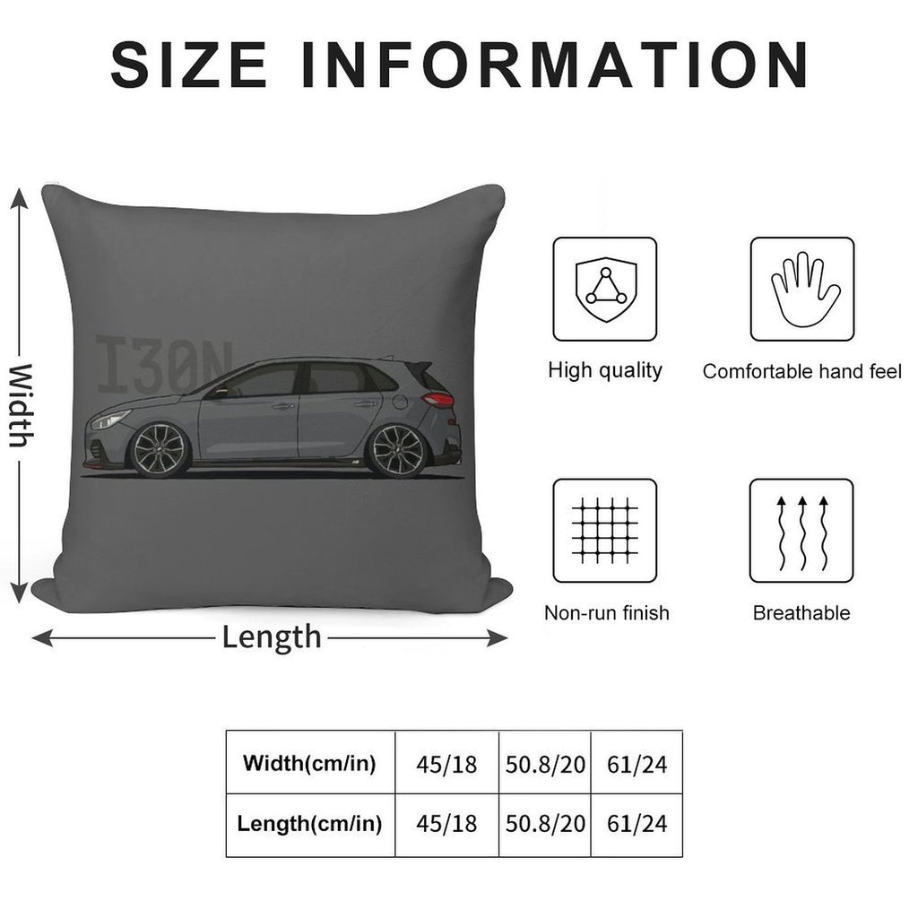 Hyundai I30N Soft Gift Ready Throw Pillow