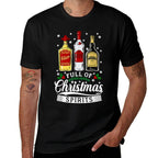 Drinking Alcohol Christmas Party Gift Full of Christmas Spirits Vodka Tequila Whiskey Xmas Party  Affordable Price T-Shirt