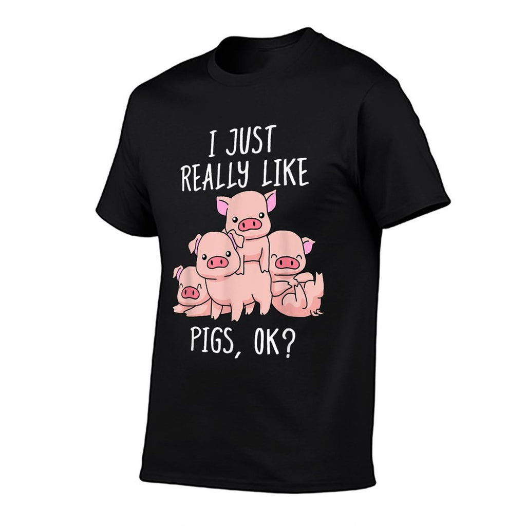 Love Pig Women Pig Gifts Pigs Tshirt Men Cute Swine  Relaxed-fit T-Shirt