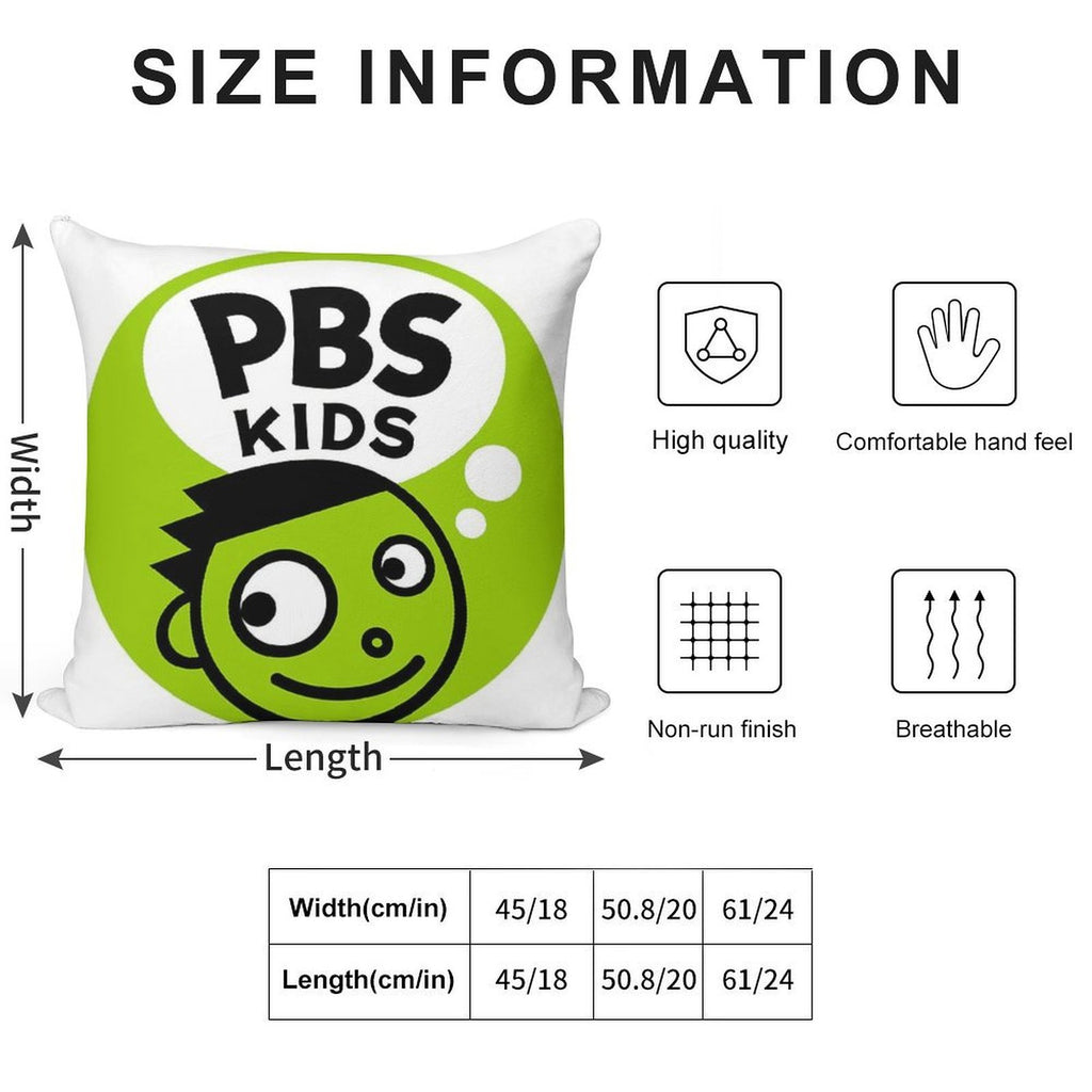 Pbs Kids Nostalgia Soft Luxury Feel Throw Pillow