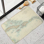 Vintage Map of The Caribbean  Pet-Safe Bath Mat