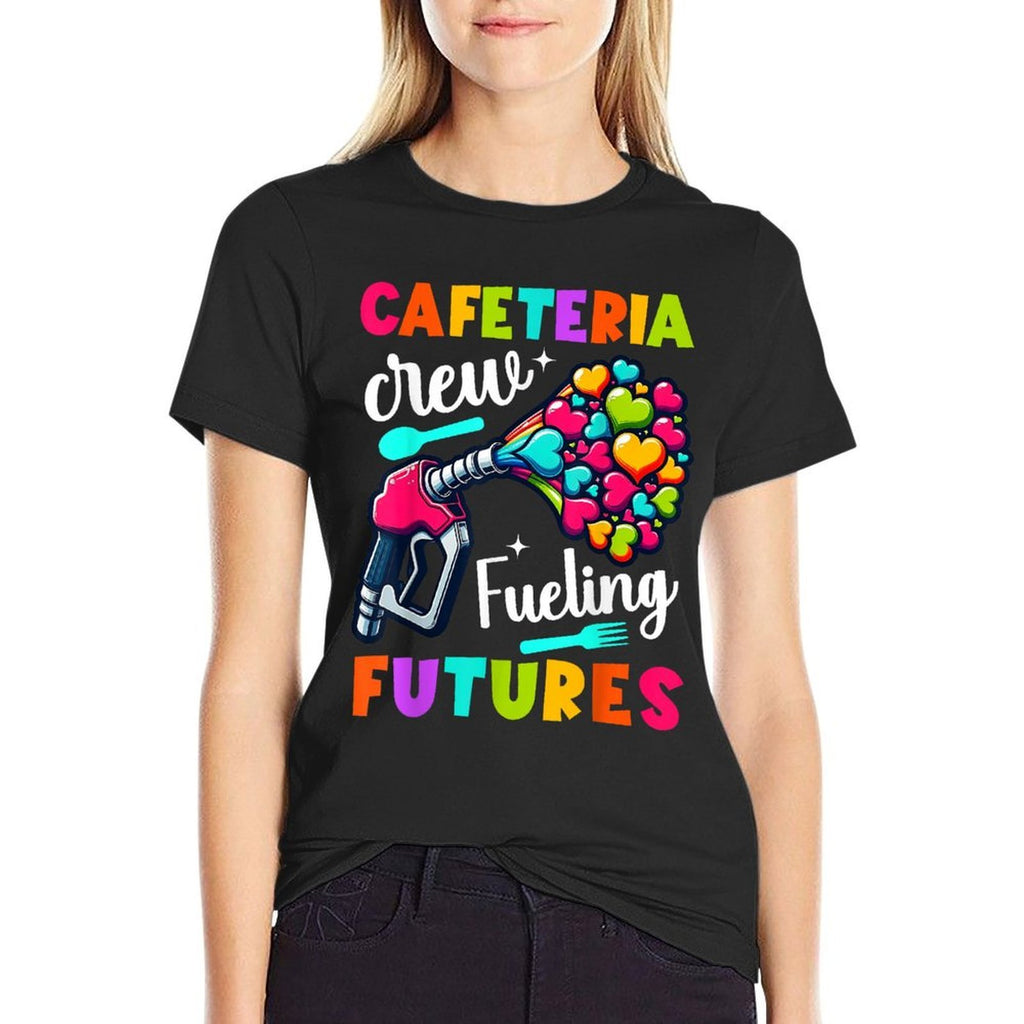 School Lunch Lady Squad A Food Fueling Future Cafeteria Crew  Polyester Blend T-Shirt