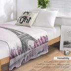 Pink Paris Eco-conscious Throw Blanket