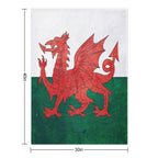 Old Classic Welsh Flag Wales Lightweight Throw Blanket