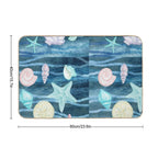 Happy Dancing Sea Shells And Sea Stars On The Waves Watercolor II  Versatile Bath Mat