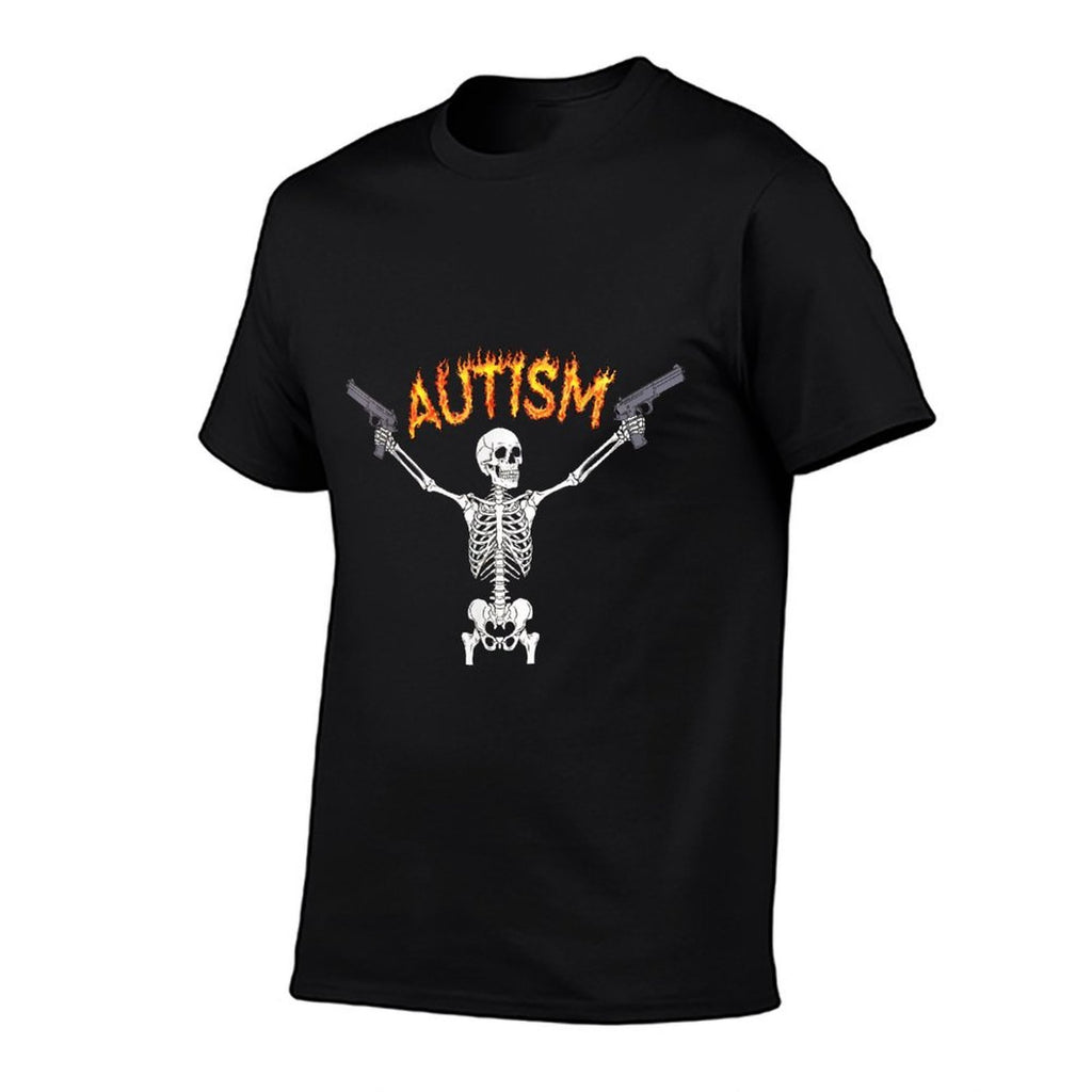 Autism Awareness Skeleton Autism Skeleton Funny Meme  Slim-fit Cut T-Shirt