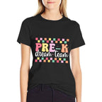 Pre-k Dream Team Teacher Women Girl Back To School  Slim-fit Cut T-Shirt