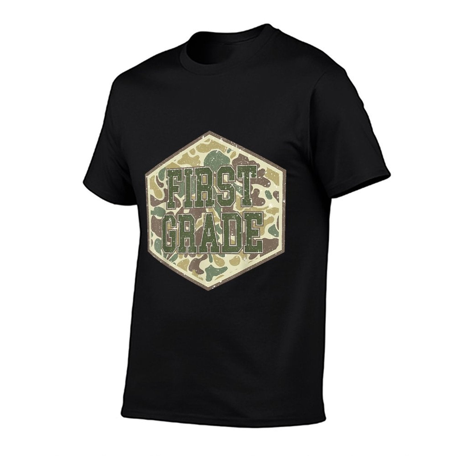 Retro Back to School Boys Old Camo First Grade  Odor-resistant T-Shirt