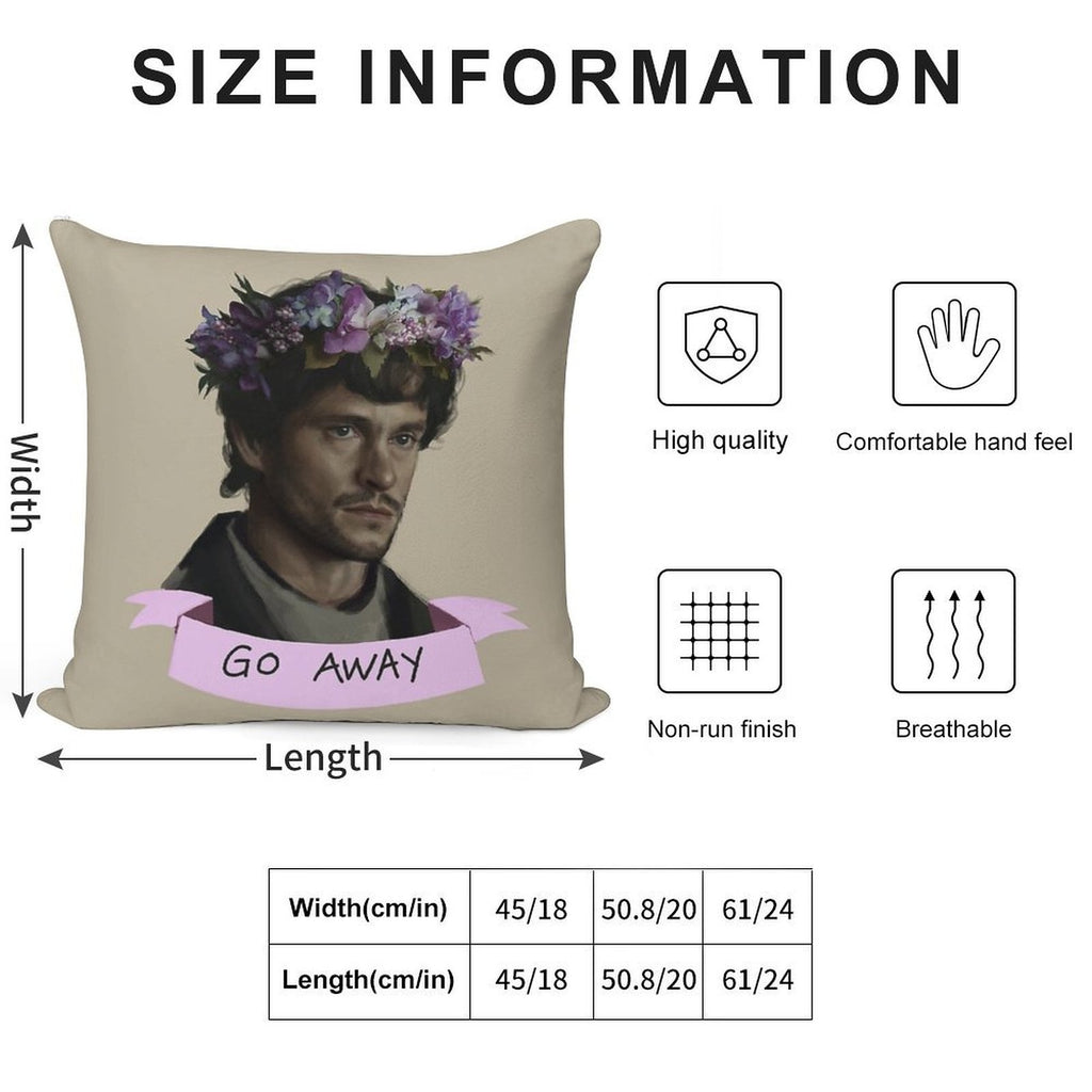 Hannibal - Go Away Soft Anti-Pilling Throw Pillow