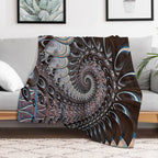 Illumined Shungite... Wrinkle-free Throw Blanket