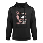 Stepping Into My 30th Birthday Women 30 Year Old Bday Kangaroo Pocket Hoodie