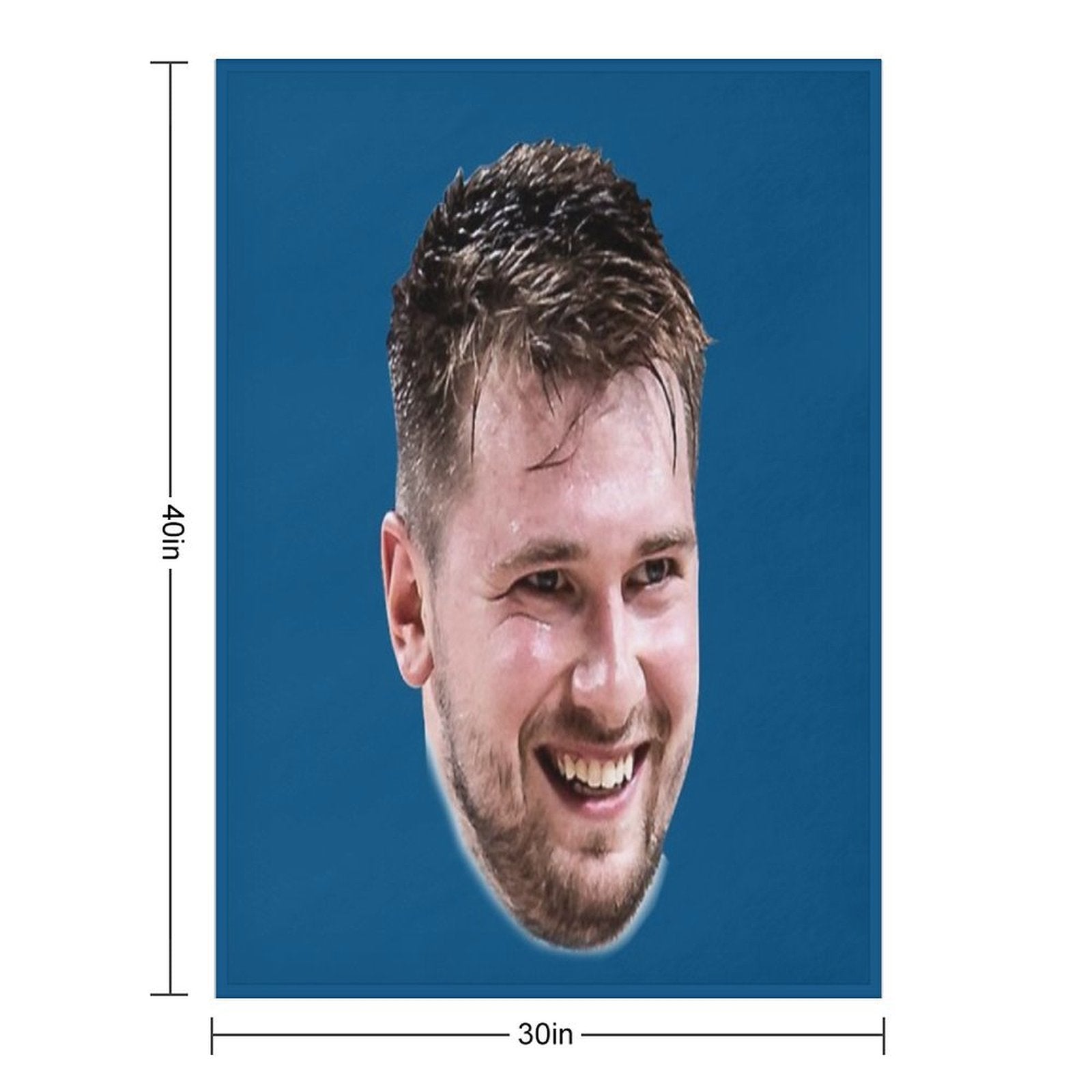 Luka Doncic Basketball Funny Face Shrink-resistant Throw Blanket