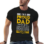 Im Proud Dad of Spina BIFIDA Warrior Motivational  Fade-proof Color T-Shirt