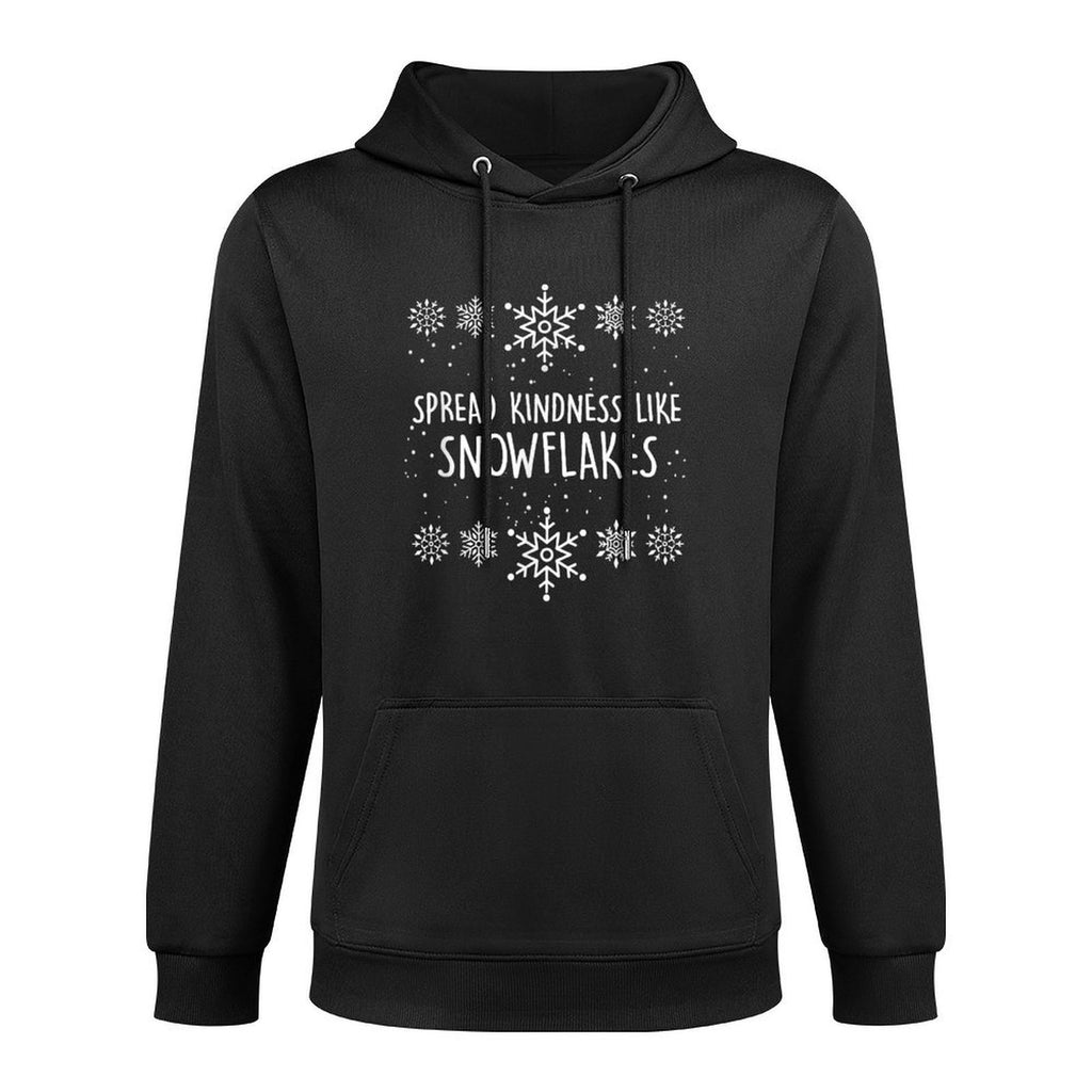 Xmas Themed Spread Kindness Like Snowflakes Merry Christmas Colorfast Hoodie