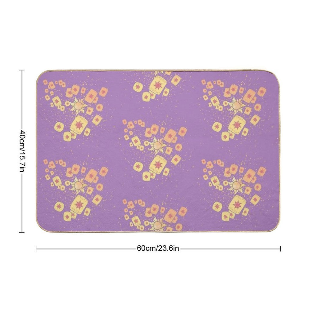 Lantern Light Tangled Durable Bath Mat
