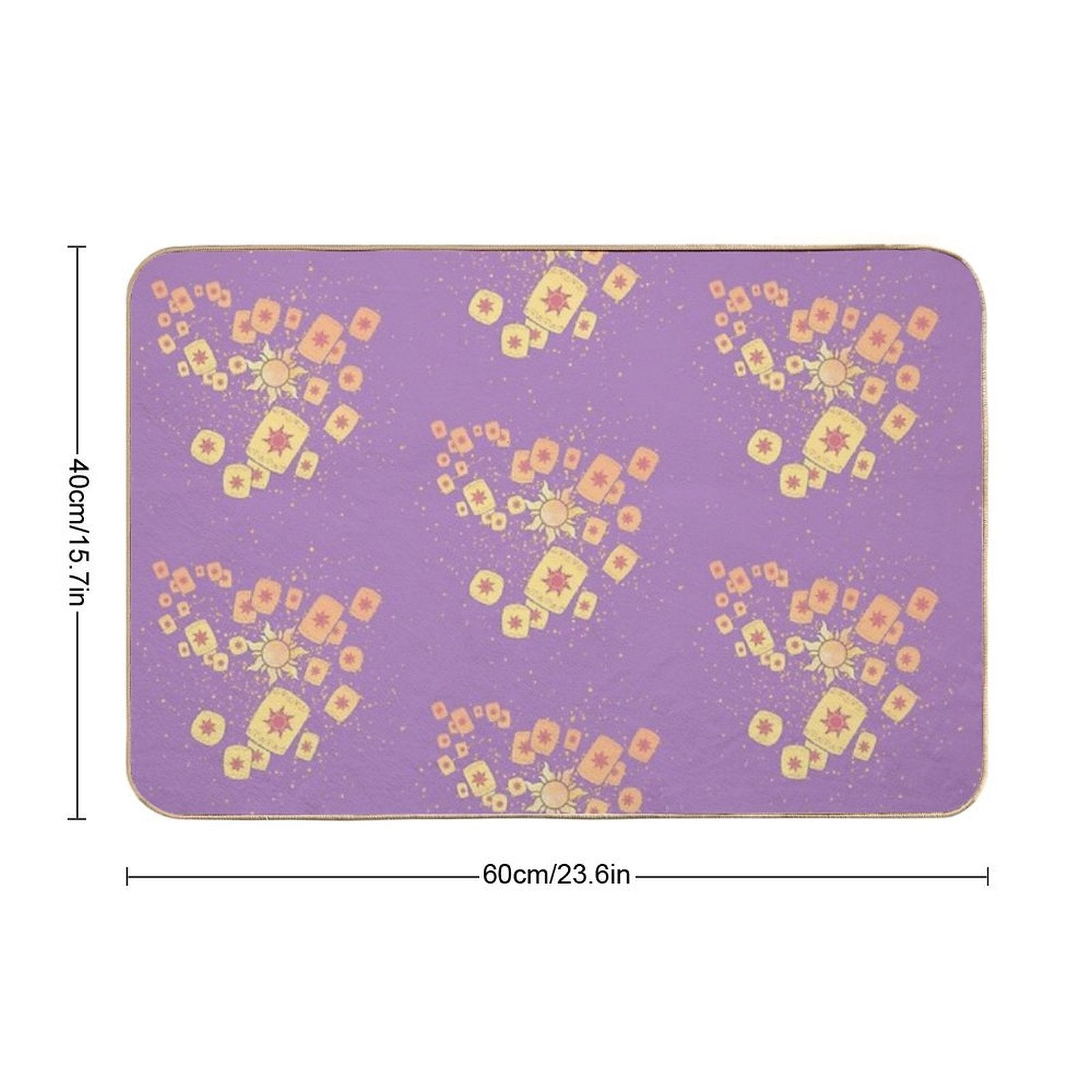 Lantern Light Tangled Durable Bath Mat