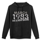 Womens 40th Birthday Gift - March 1983 - The Legend Begins Machine Washable Hoodie