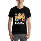 Funny Potato Squad Vegetable Chip Eater French Fries Graphic  Lightweight T-Shirt