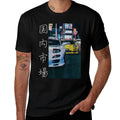 Distress Two Legendary JDM RX-7 Sport Cars Night Drift  Soft T-Shirt