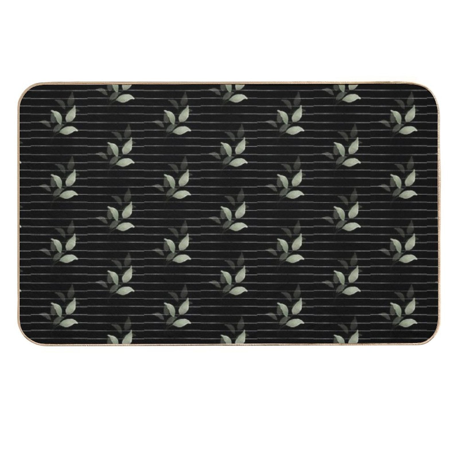 Flowers on Stripes  Multi-Purpose Bath Mat