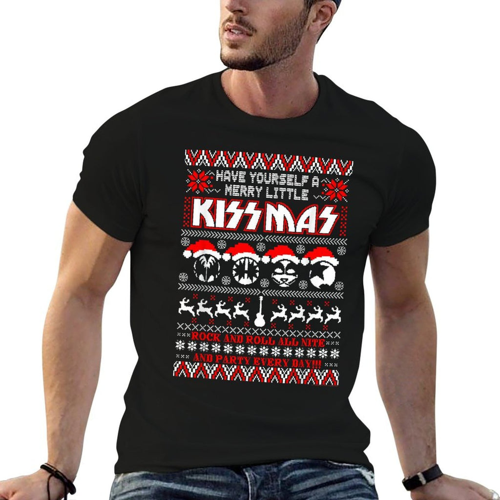 KISS - Merry Little KISSmas  Affordable Price T-Shirt