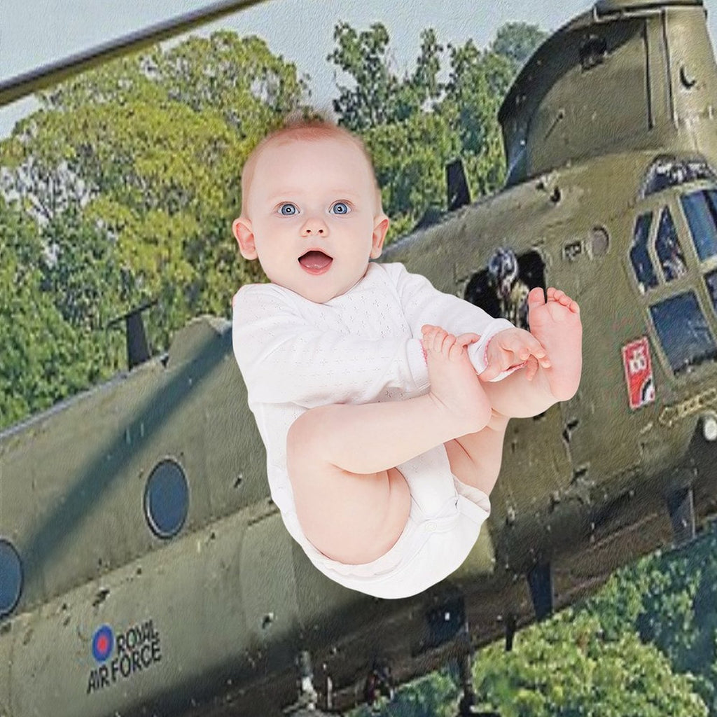 Chinook RAF 100 At Cosford Airshow 2018 2 Sustainable Throw Blanket