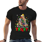 Books Make You Bright Christmas Librarian Book Lover  Eco-friendly Material T-Shirt
