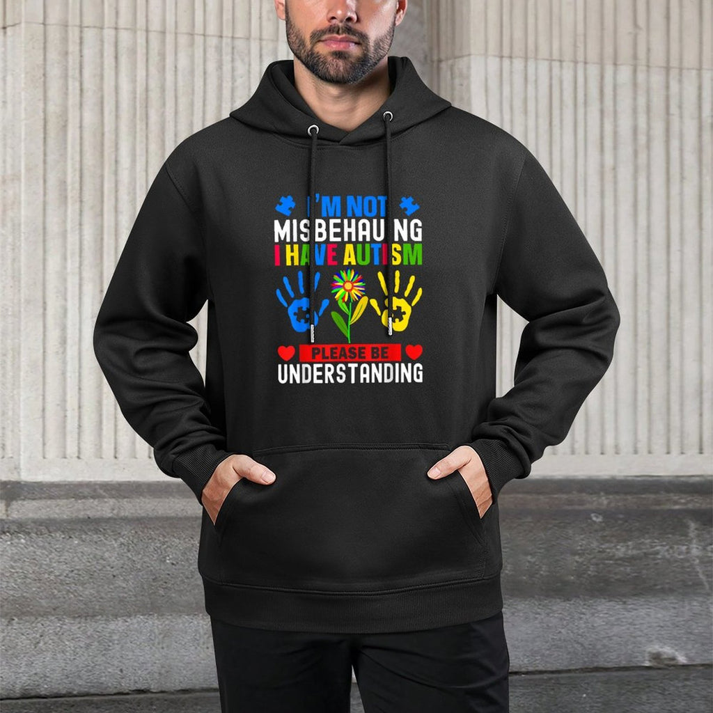 Im Not Misbehaving I Have Autism Awareness Autistic Boys Casual Wear Hoodie