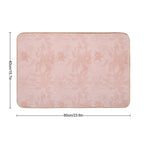 Pink Leaves And Plants Background Durable Bath Mat