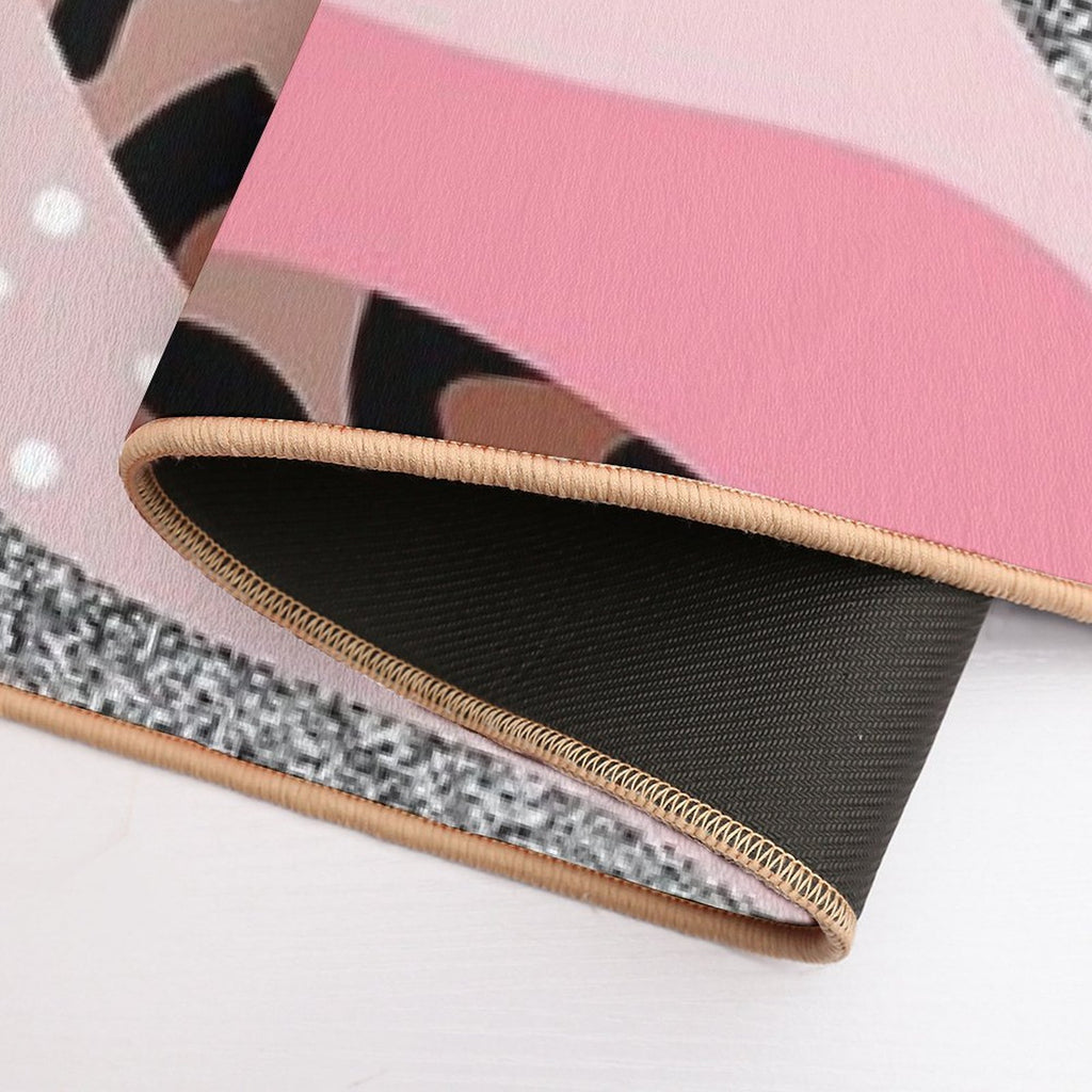 Aesthetic Pink  Dirt-Trapping Bath Mat