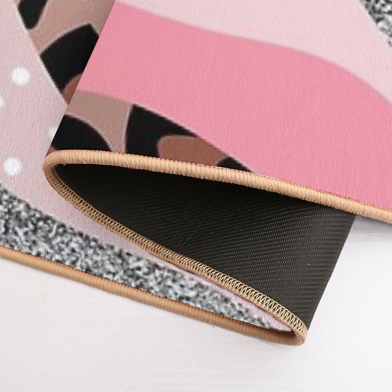 Aesthetic Pink  Dirt-Trapping Bath Mat