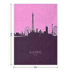 Blackpool England Skyline Machine-washable Throw Blanket