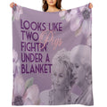 Steel Magnolias Clairee Two Pigs Fighting Under A Blanket Funny Movie Quote Lavender Version Multi-functional Throw Blanket