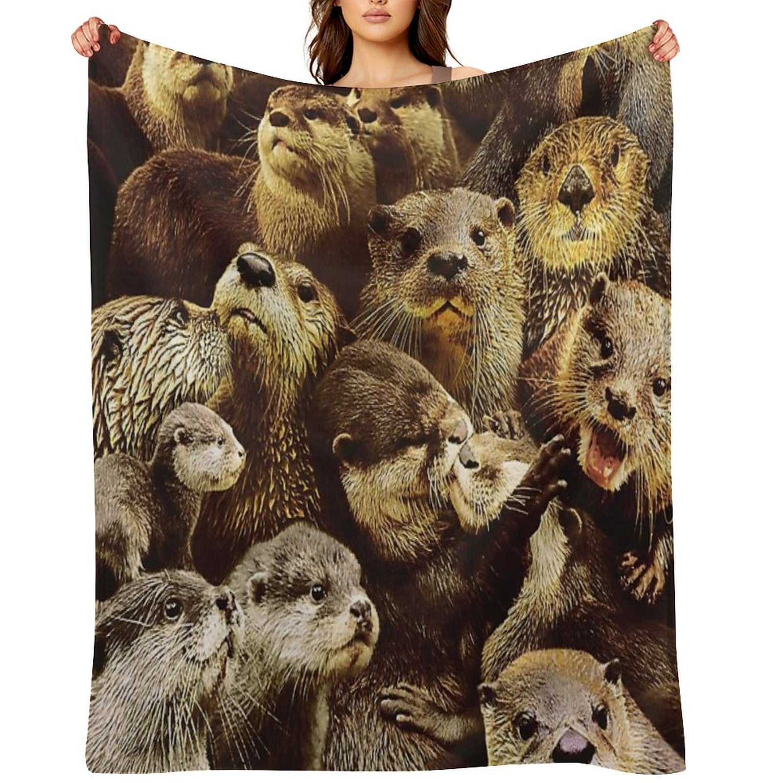 Otters Gift-ready Throw Blanket