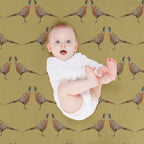 Pheasant Pattern, Mustard Premium Throw Blanket