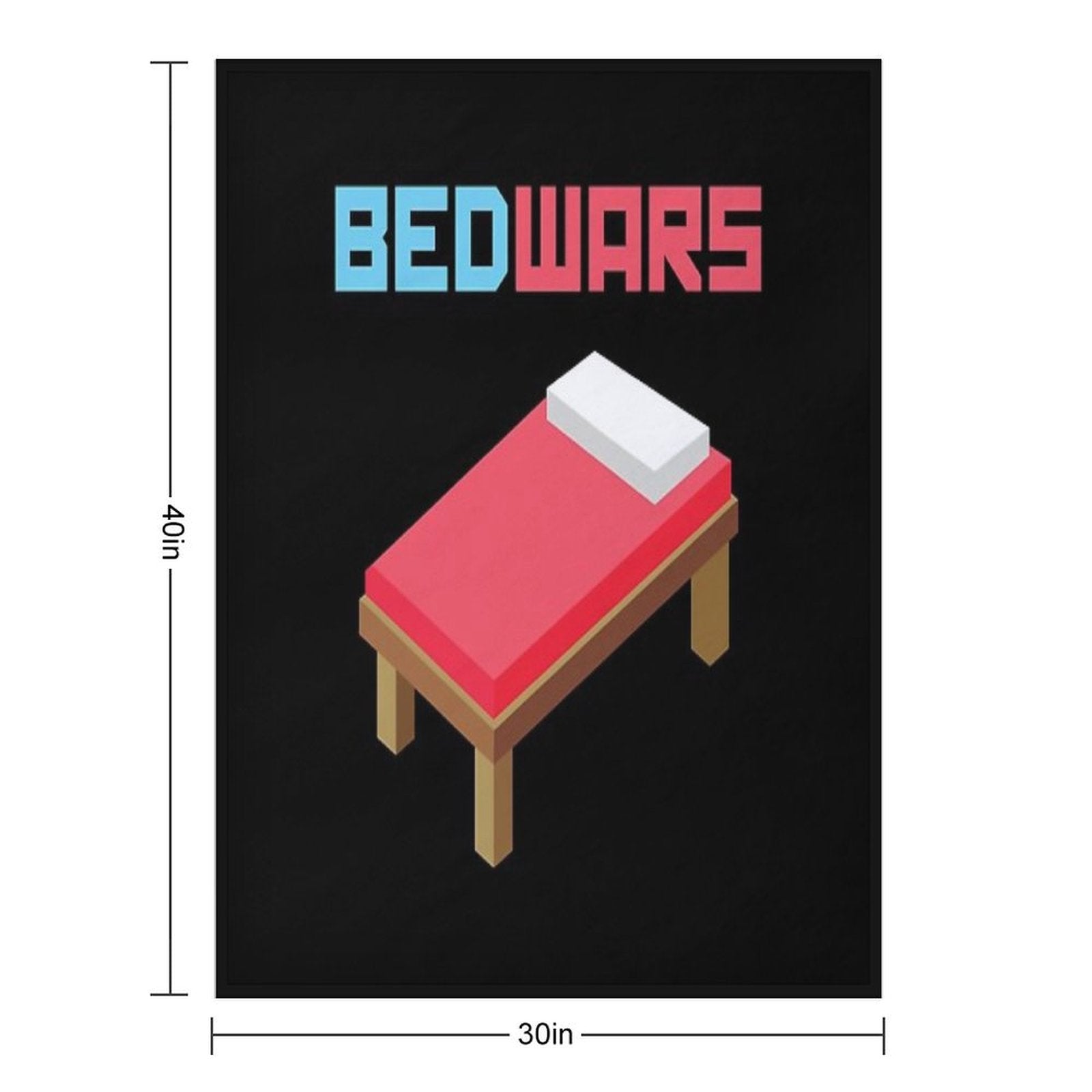 Bed Wars T-Shirt Machine-washable Throw Blanket
