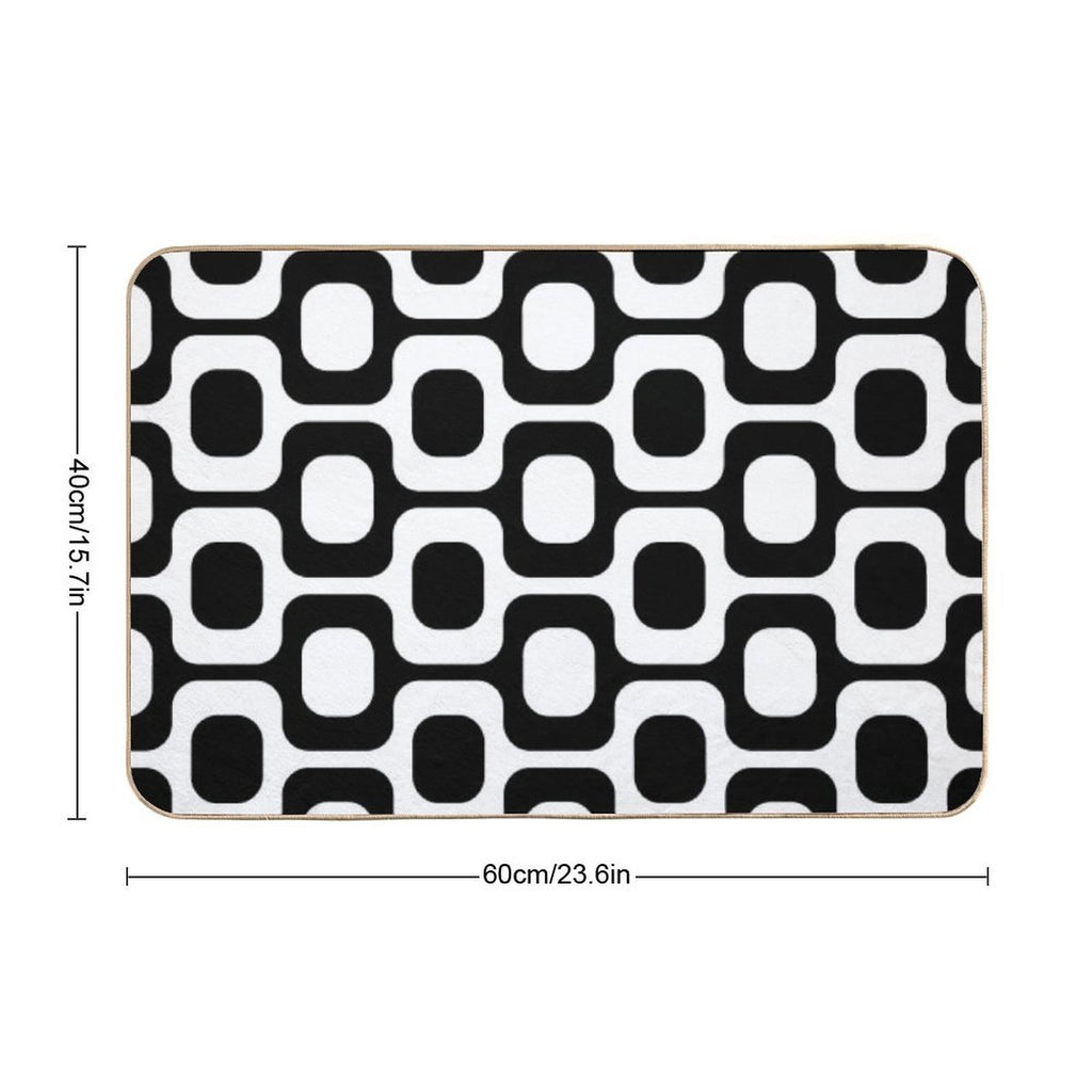 Ipanema Black And White  Versatile Bath Mat